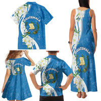 Guatemala 1821 Chapin Family Matching Tank Maxi Dress and Hawaiian Shirt Happy Independence Day - Wonder Print Shop