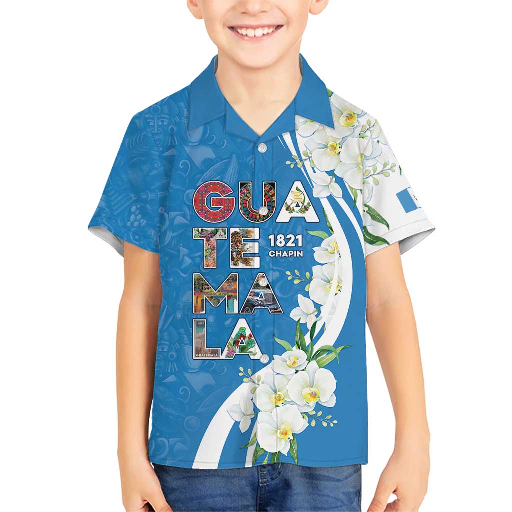 Guatemala 1821 Chapin Family Matching Tank Maxi Dress and Hawaiian Shirt Happy Independence Day - Wonder Print Shop