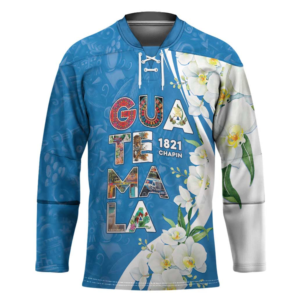 Guatemala 1821 Chapin Hockey Jersey Happy Independence Day - Wonder Print Shop
