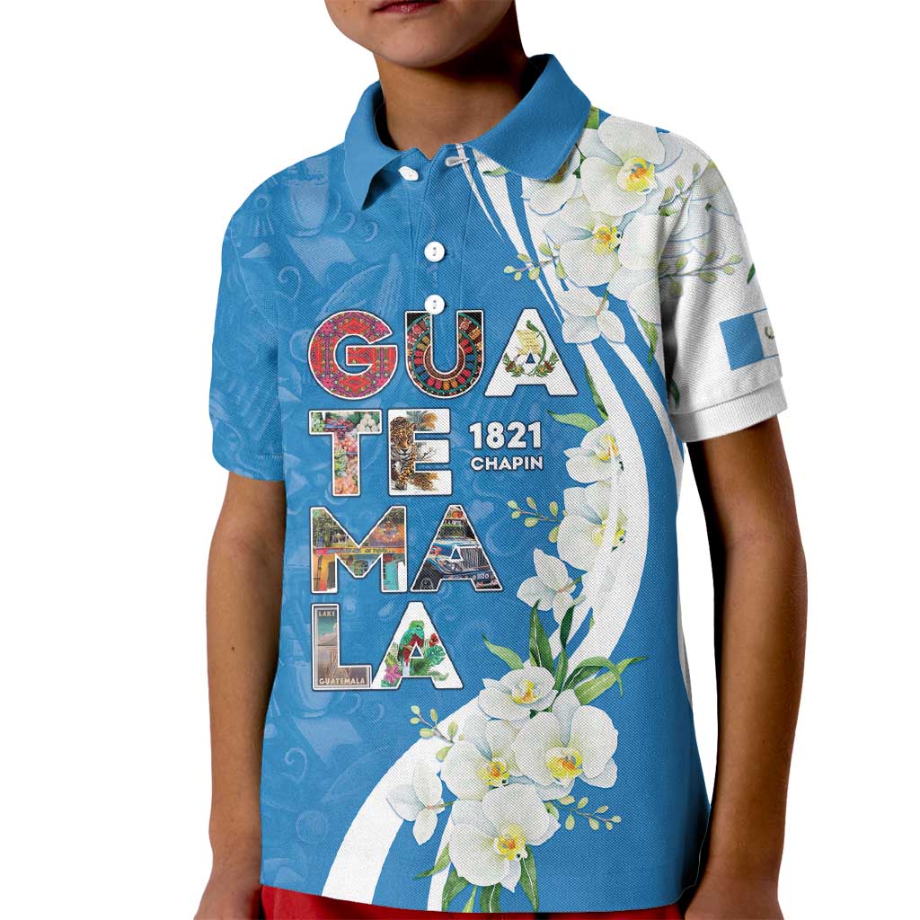 Guatemala 1821 Chapin Kid Polo Shirt Happy Independence Day - Wonder Print Shop