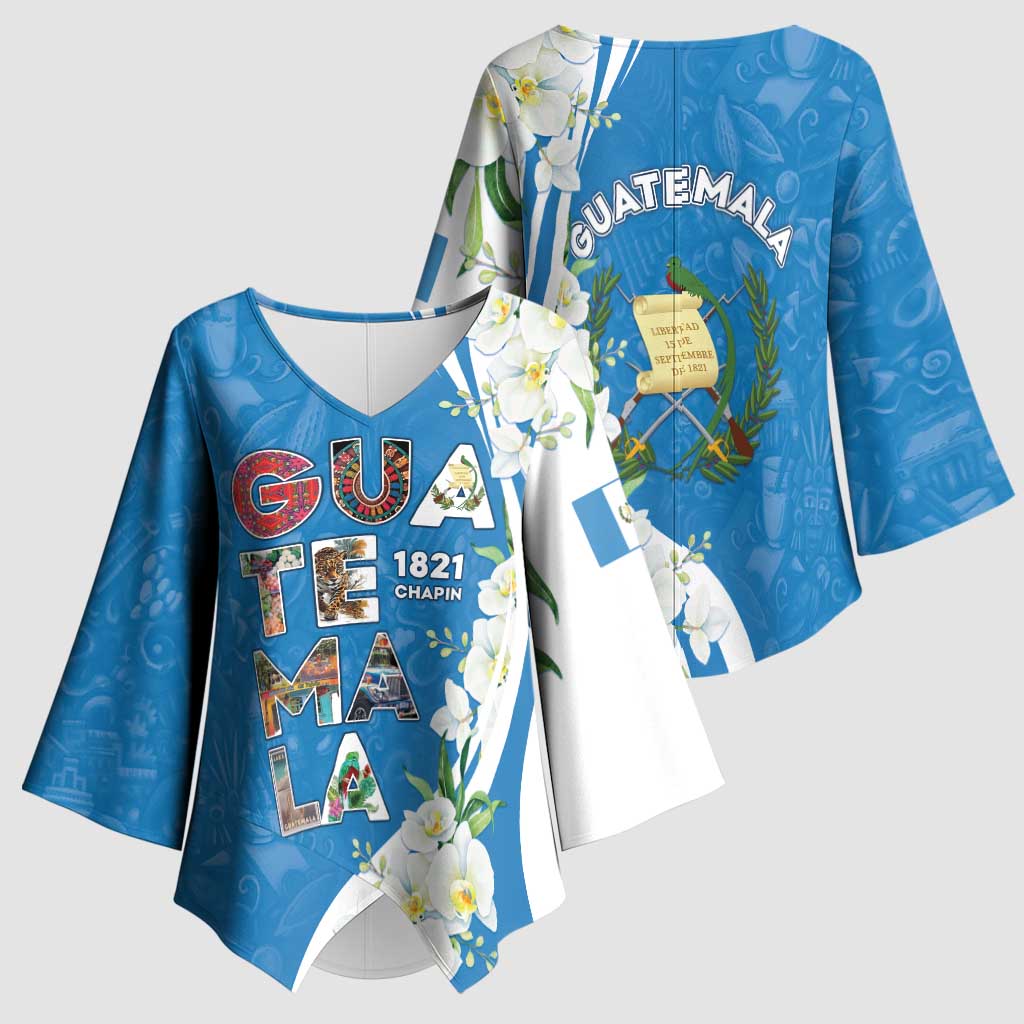 Guatemala 1821 Chapin Kimono Sleeve Blouse Happy Independence Day - Wonder Print Shop