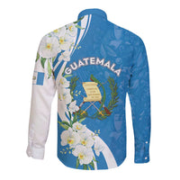 Guatemala 1821 Chapin Long Sleeve Button Shirt Happy Independence Day - Wonder Print Shop