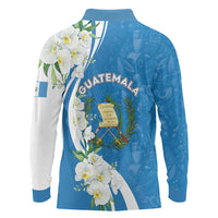 Guatemala 1821 Chapin Long Sleeve Polo Shirt Happy Independence Day - Wonder Print Shop