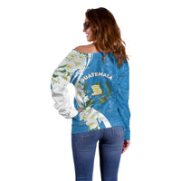Guatemala 1821 Chapin Off Shoulder Sweater Happy Independence Day - Wonder Print Shop