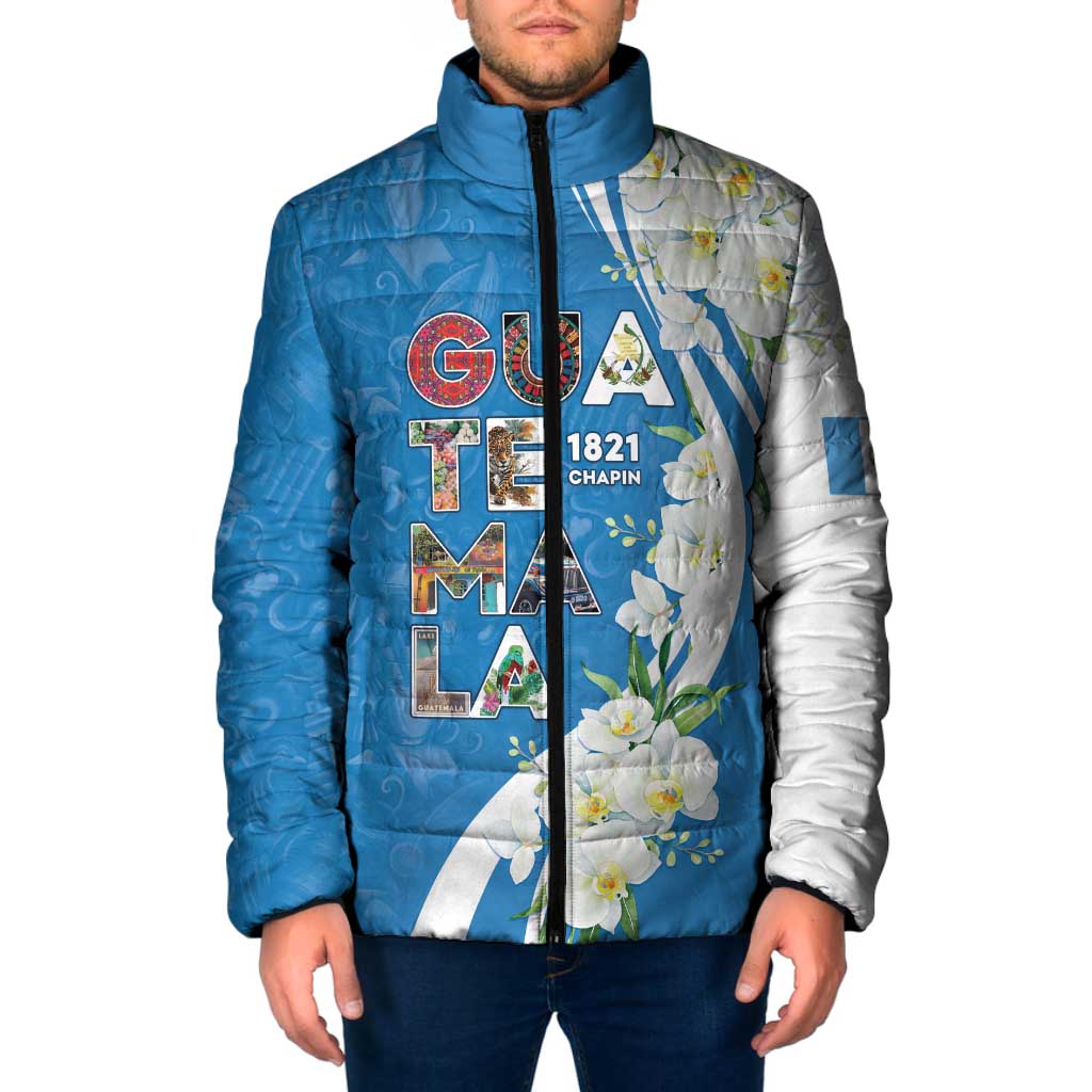 Guatemala 1821 Chapin Padded Jacket Happy Independence Day - Wonder Print Shop