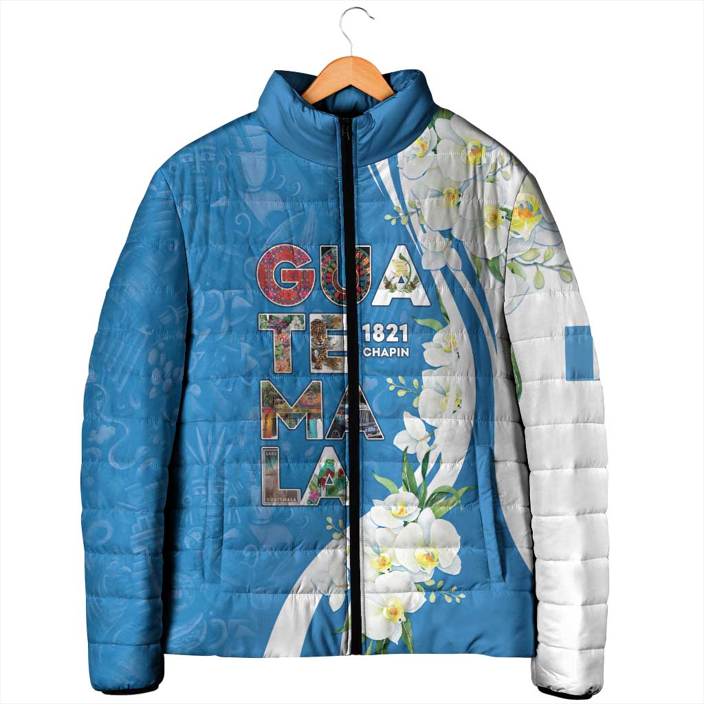 Guatemala 1821 Chapin Padded Jacket Happy Independence Day - Wonder Print Shop