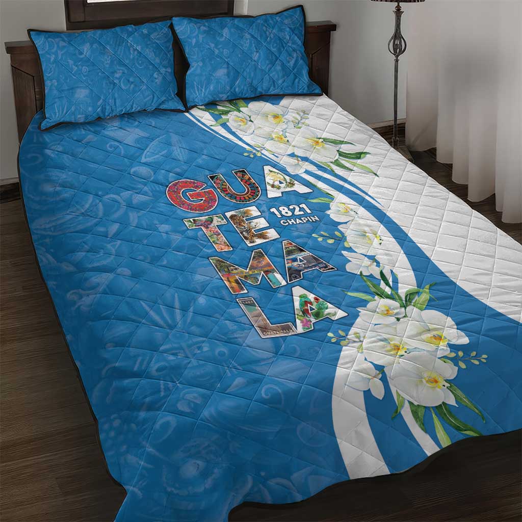 Guatemala 1821 Chapin Quilt Bed Set Happy Independence Day - Wonder Print Shop
