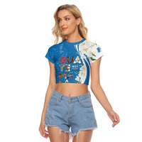 Guatemala 1821 Chapin Raglan Cropped T Shirt Happy Independence Day - Wonder Print Shop