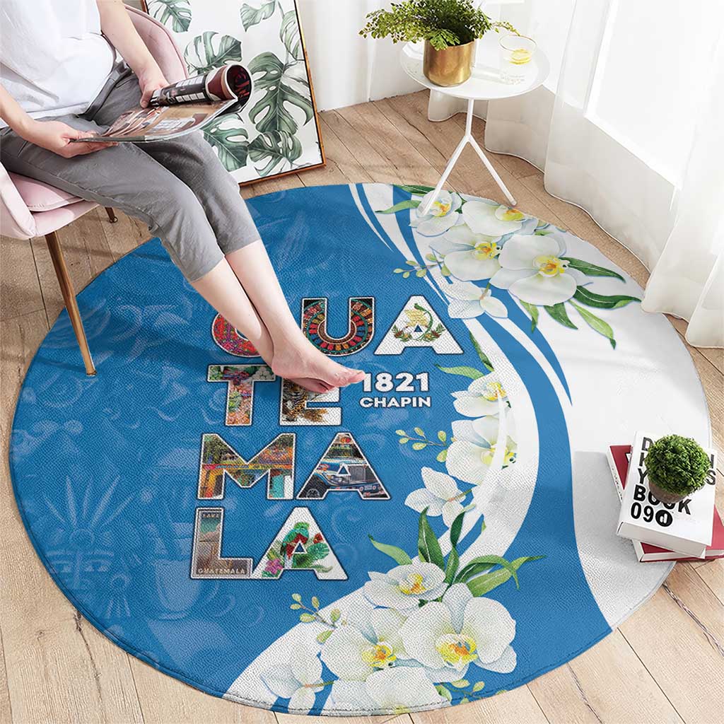 Guatemala 1821 Chapin Round Carpet Happy Independence Day - Wonder Print Shop