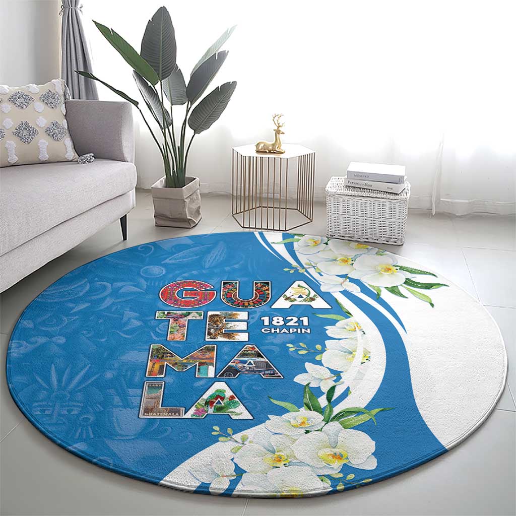 Guatemala 1821 Chapin Round Carpet Happy Independence Day - Wonder Print Shop