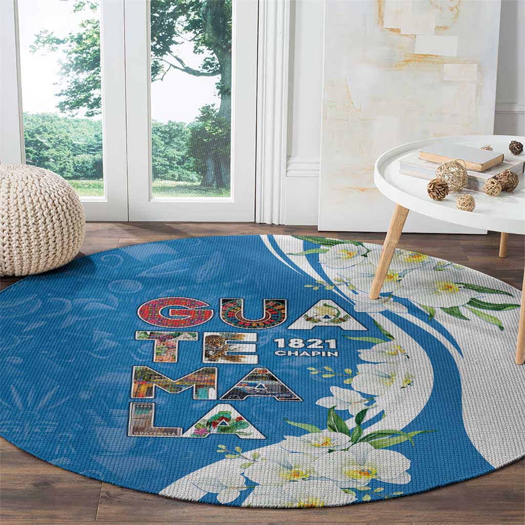 Guatemala 1821 Chapin Round Carpet Happy Independence Day - Wonder Print Shop