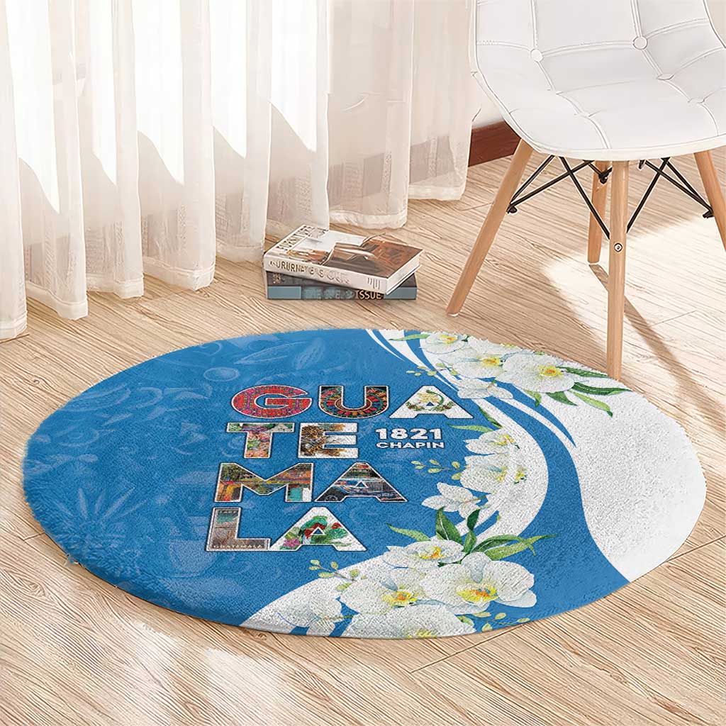 Guatemala 1821 Chapin Round Carpet Happy Independence Day - Wonder Print Shop