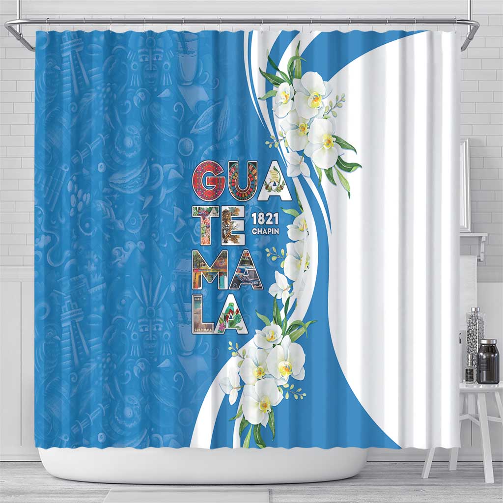 Guatemala 1821 Chapin Shower Curtain Happy Independence Day - Wonder Print Shop