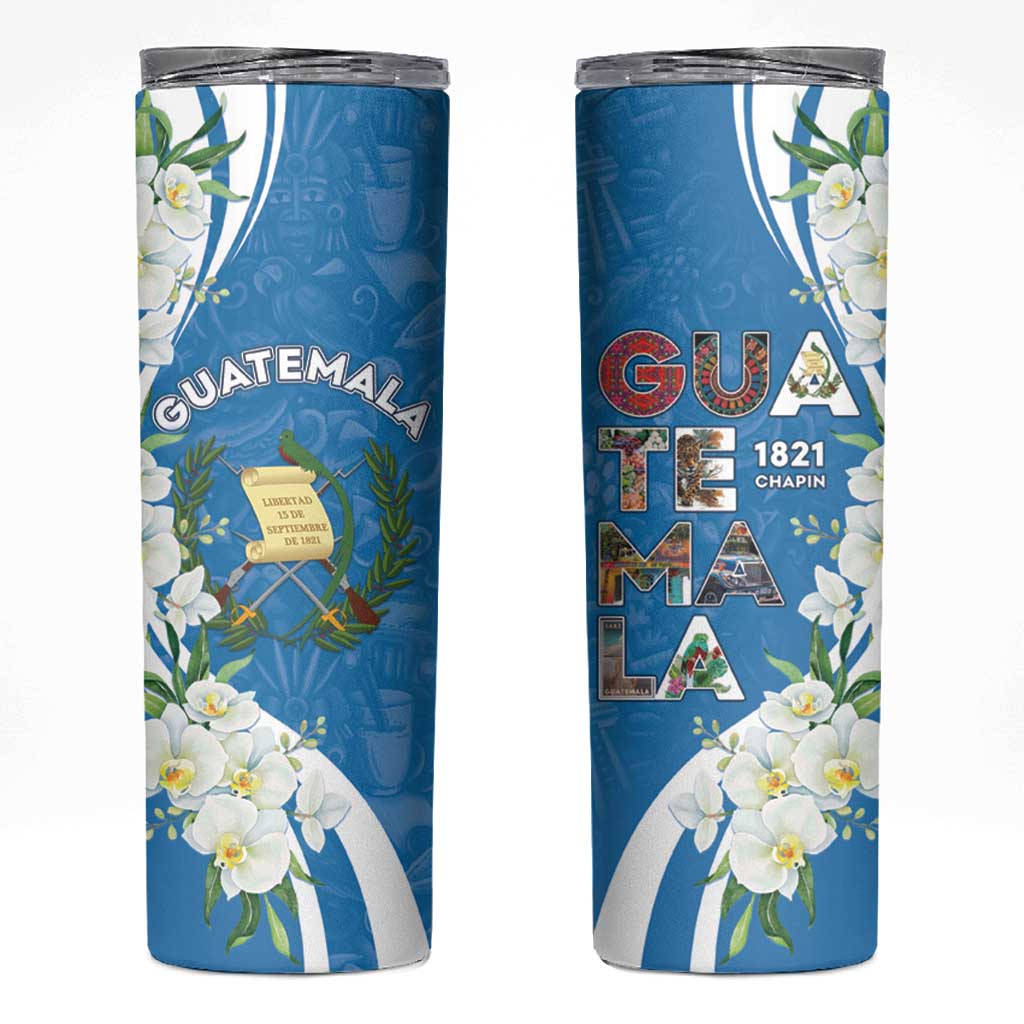 Guatemala 1821 Chapin Skinny Tumbler Happy Independence Day - Wonder Print Shop
