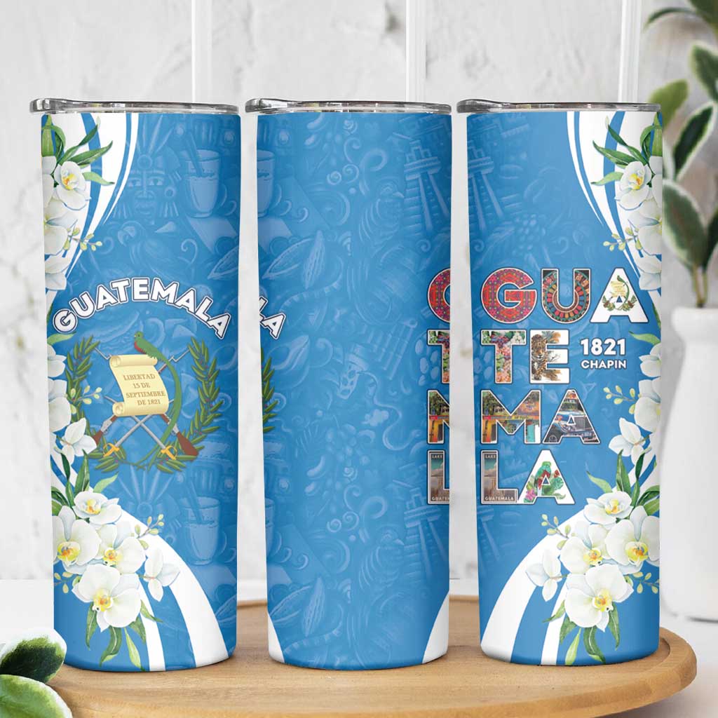 Guatemala 1821 Chapin Skinny Tumbler Happy Independence Day - Wonder Print Shop