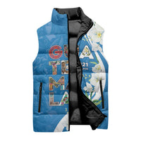 Guatemala 1821 Chapin Sleeveless Puffer Jacket Happy Independence Day - Wonder Print Shop