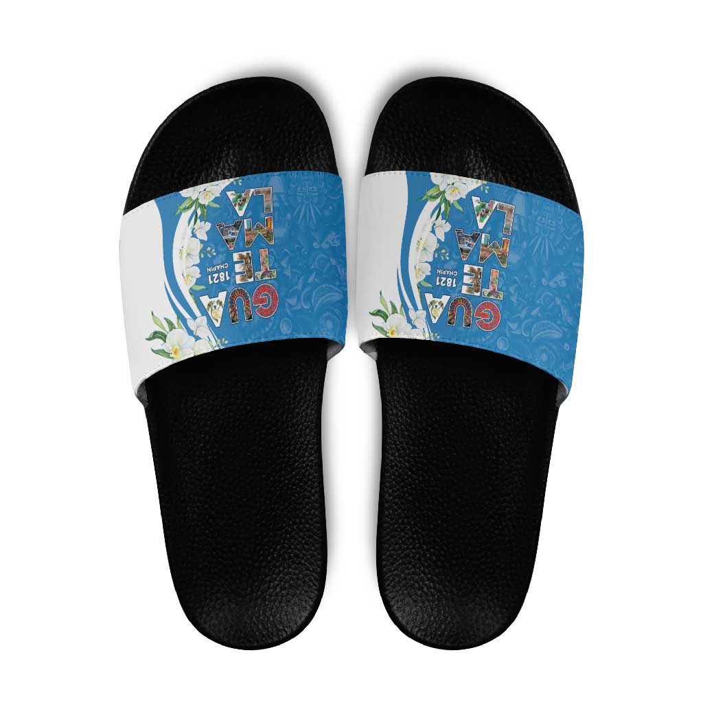 Guatemala 1821 Chapin Slide Sandals Happy Independence Day - Wonder Print Shop