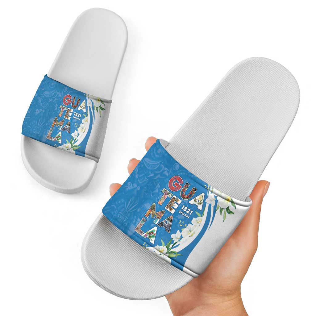 Guatemala 1821 Chapin Slide Sandals Happy Independence Day - Wonder Print Shop