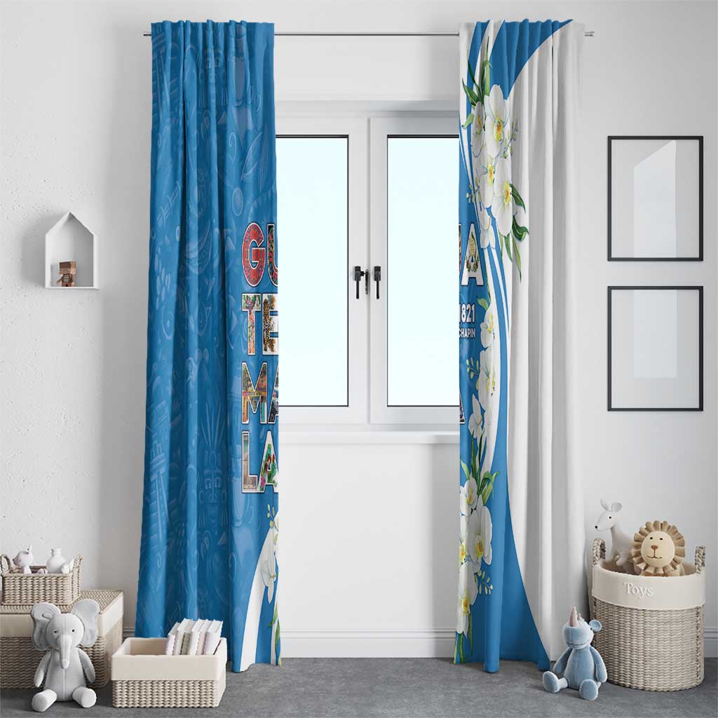 Guatemala 1821 Chapin Window Curtain Happy Independence Day - Wonder Print Shop