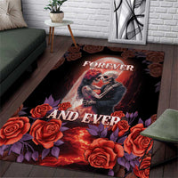 Day of Dead Couple Sugar Skull Area Rug Forever and Ever! LT05 - Wonder Print Shop