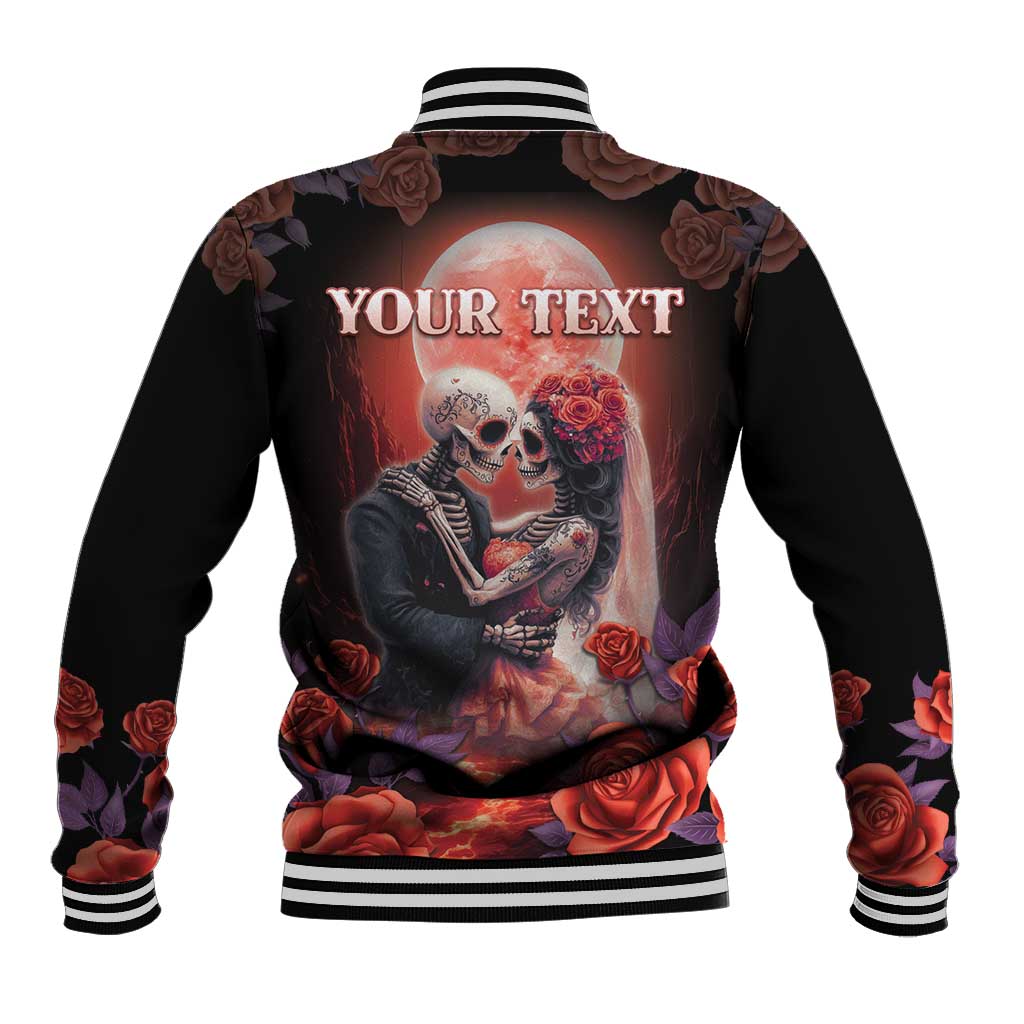 Personalised Day of Dead Couple Sugar Skull Baseball Jacket Forever and Ever! LT05 - Wonder Print Shop