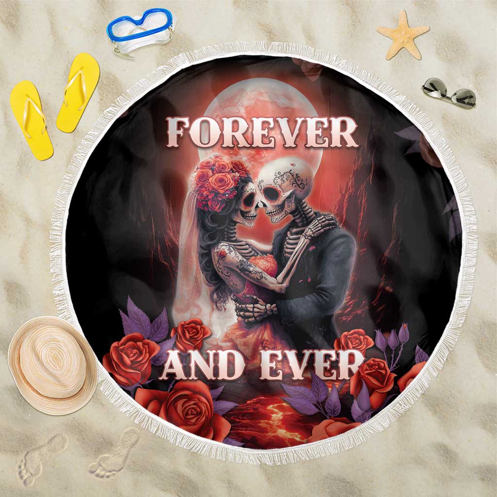 Day of Dead Couple Sugar Skull Beach Blanket Forever and Ever! LT05 - Wonder Print Shop