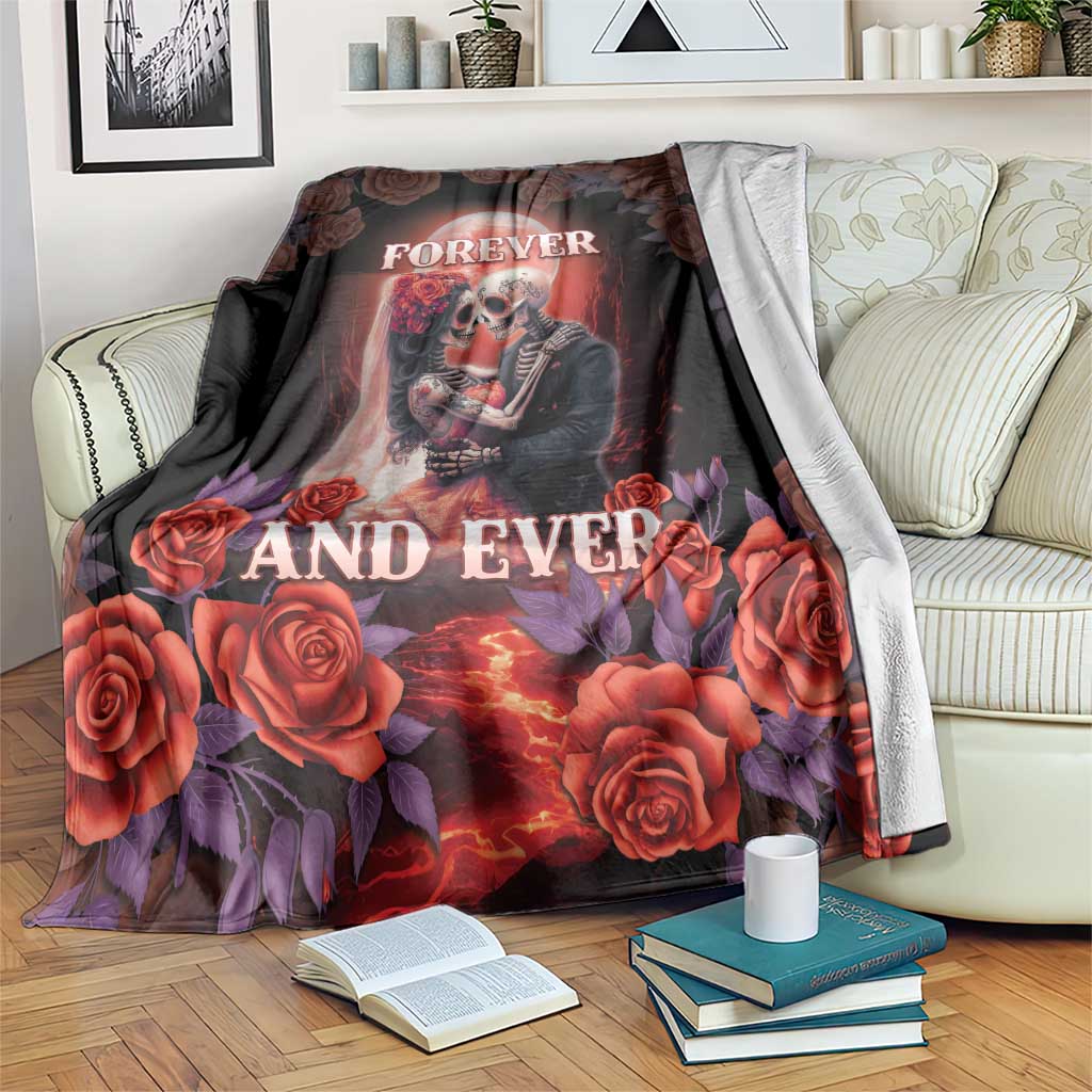 Day of Dead Couple Sugar Skull Blanket Forever and Ever!