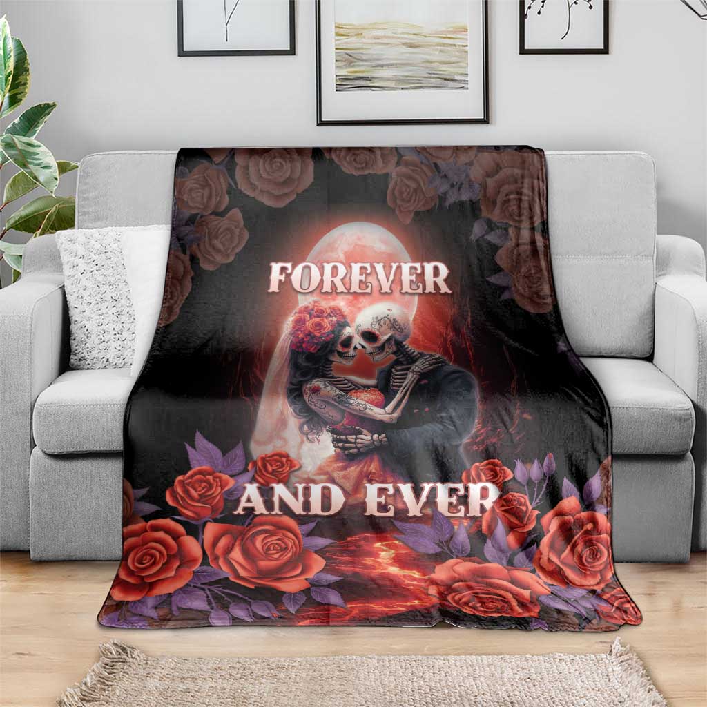 Day of Dead Couple Sugar Skull Blanket Forever and Ever!