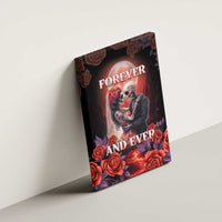 Day of Dead Couple Sugar Skull Canvas Wall Art Forever and Ever! LT05 - Wonder Print Shop