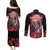 Personalised Day of Dead Couple Sugar Skull Couples Matching Puletasi and Long Sleeve Button Shirt Forever and Ever! LT05 - Wonder Print Shop