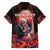 Personalised Day of Dead Couple Sugar Skull Family Matching Off The Shoulder Long Sleeve Dress and Hawaiian Shirt Forever and Ever! LT05 - Wonder Print Shop