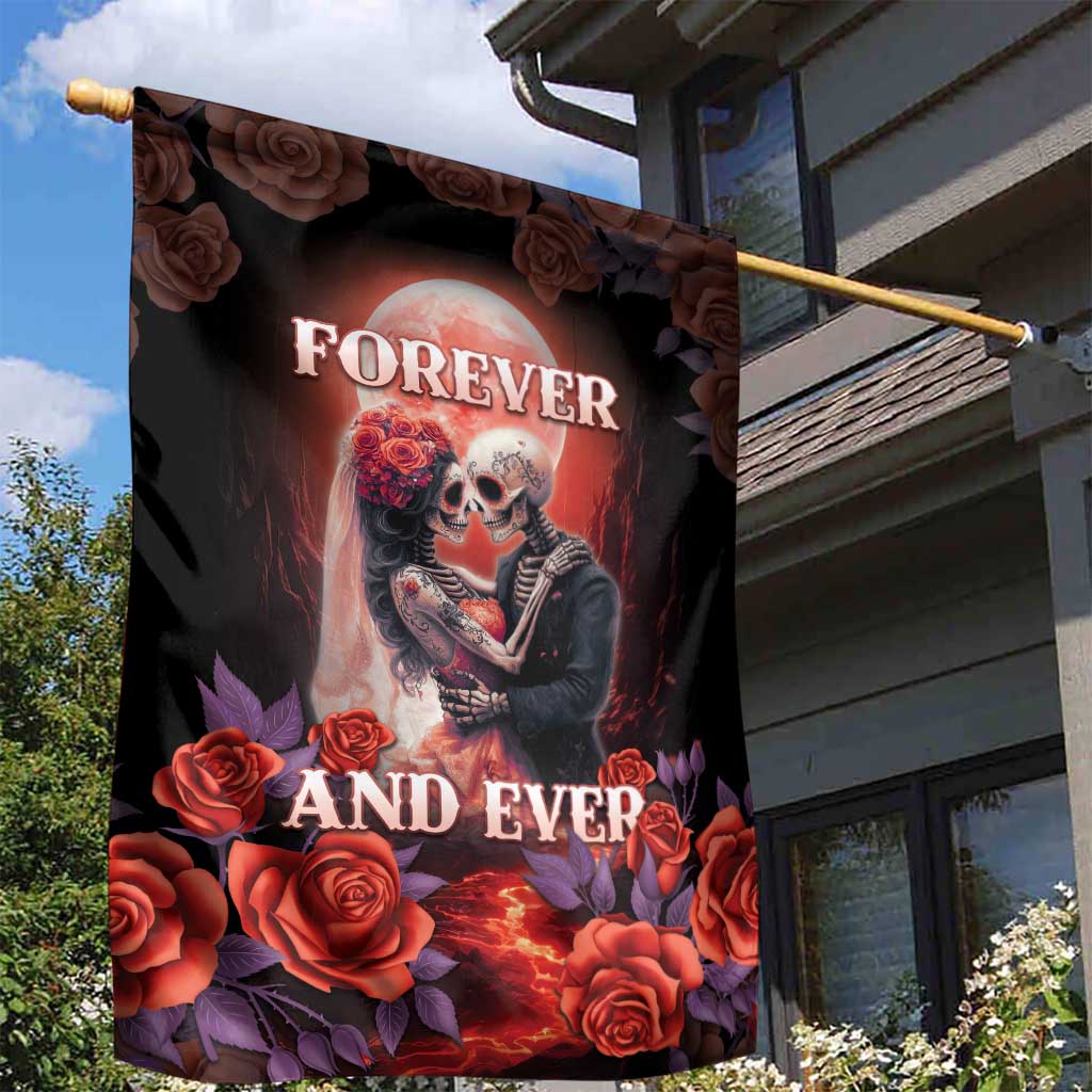 Day of Dead Couple Sugar Skull Garden Flag Forever and Ever! LT05 - Wonder Print Shop