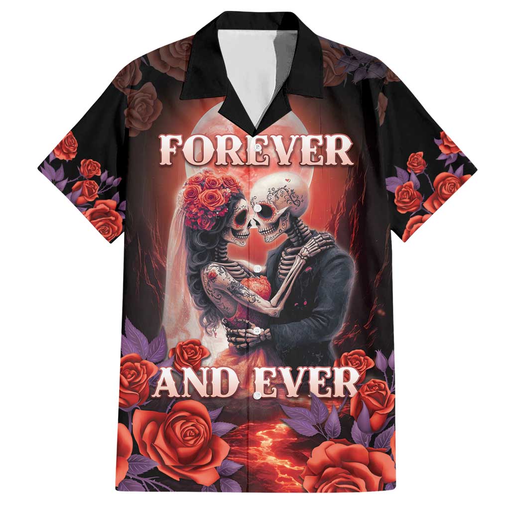 Personalised Day of Dead Couple Sugar Skull Hawaiian Shirt Forever and Ever! LT05 - Wonder Print Shop