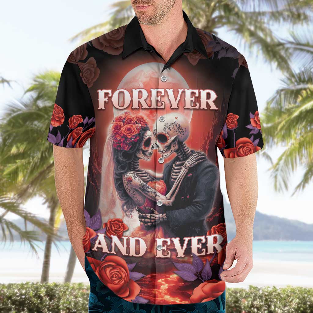 Personalised Day of Dead Couple Sugar Skull Hawaiian Shirt Forever and Ever! LT05 - Wonder Print Shop