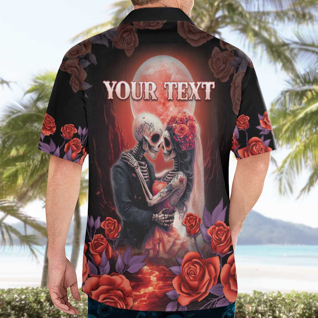 Personalised Day of Dead Couple Sugar Skull Hawaiian Shirt Forever and Ever! LT05 - Wonder Print Shop