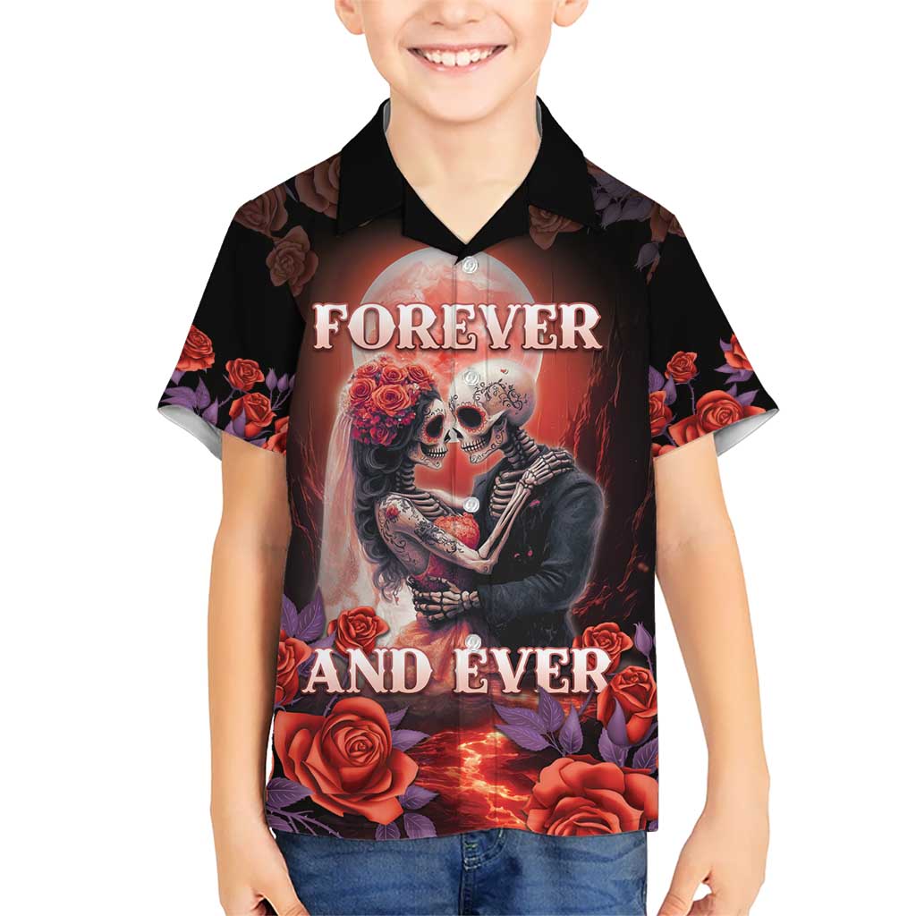 Personalised Day of Dead Couple Sugar Skull Hawaiian Shirt Forever and Ever! LT05 - Wonder Print Shop
