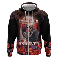 Personalised Day of Dead Couple Sugar Skull Hoodie Forever and Ever! LT05 - Wonder Print Shop