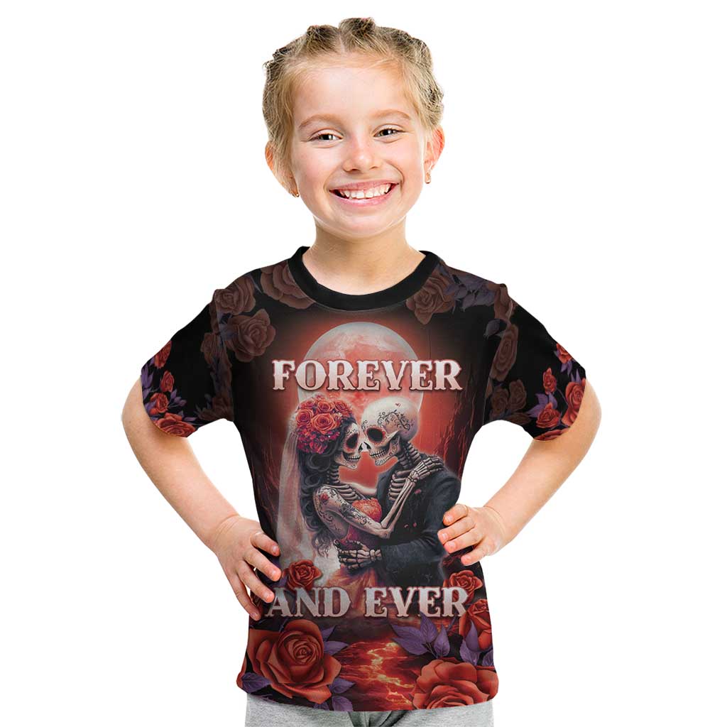 Personalised Day of Dead Couple Sugar Skull Kid T Shirt Forever and Ever! LT05 - Wonder Print Shop