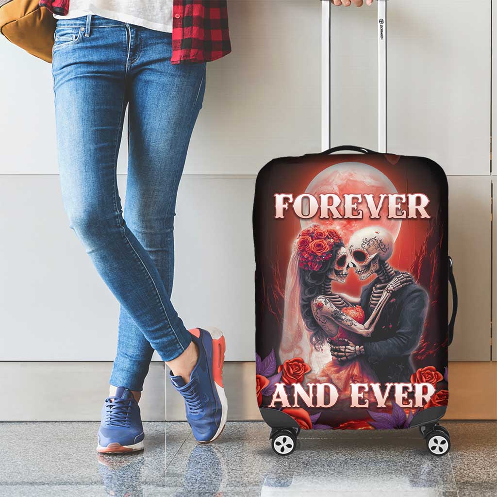 Day of Dead Couple Sugar Skull Luggage Cover Forever and Ever! LT05 - Wonder Print Shop