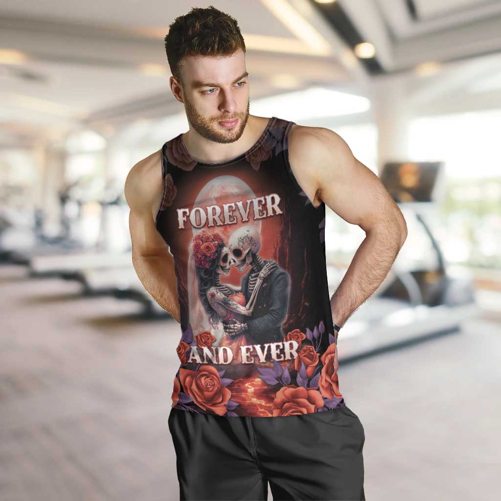 Personalised Day of Dead Couple Sugar Skull Men Tank Top Forever and Ever! LT05 - Wonder Print Shop