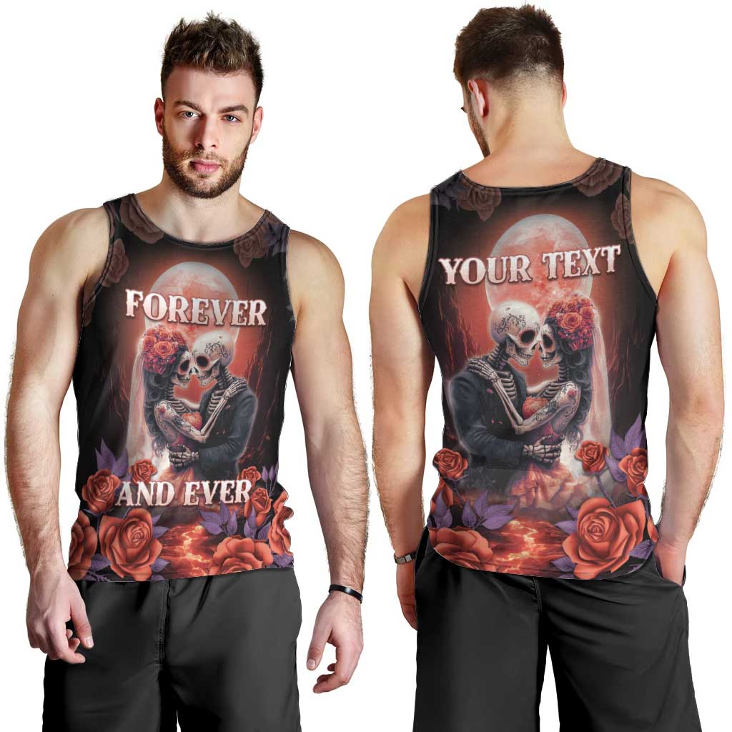 Personalised Day of Dead Couple Sugar Skull Men Tank Top Forever and Ever! LT05 - Wonder Print Shop