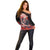 Personalised Day of Dead Couple Sugar Skull Off Shoulder Sweater Forever and Ever! LT05 - Wonder Print Shop