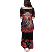 Personalised Day of Dead Couple Sugar Skull Puletasi Forever and Ever! LT05 - Wonder Print Shop