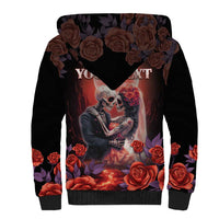 Personalised Day of Dead Couple Sugar Skull Sherpa Hoodie Forever and Ever! LT05 - Wonder Print Shop