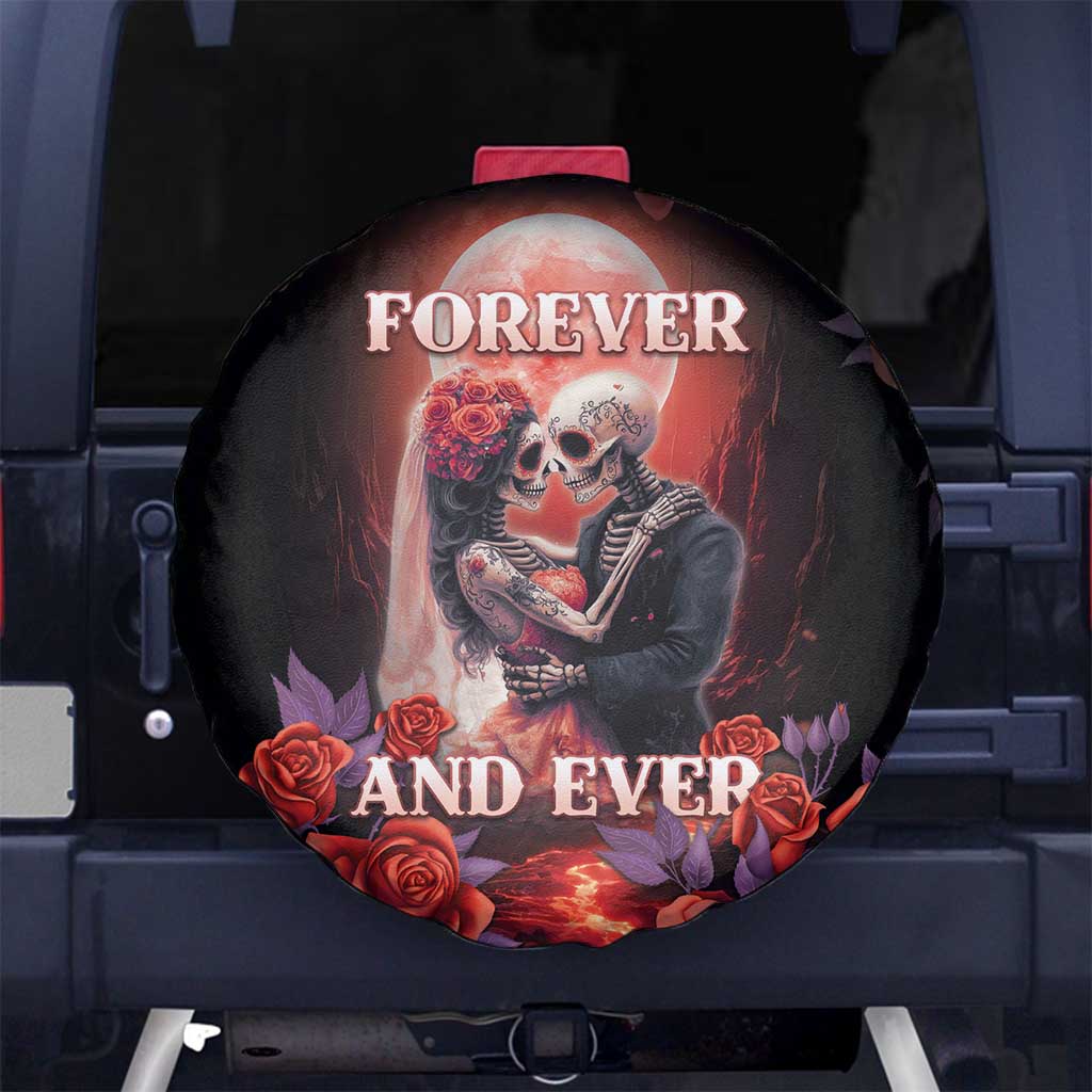 Day of Dead Couple Sugar Skull Spare Tire Cover Forever and Ever! LT05 - Wonder Print Shop