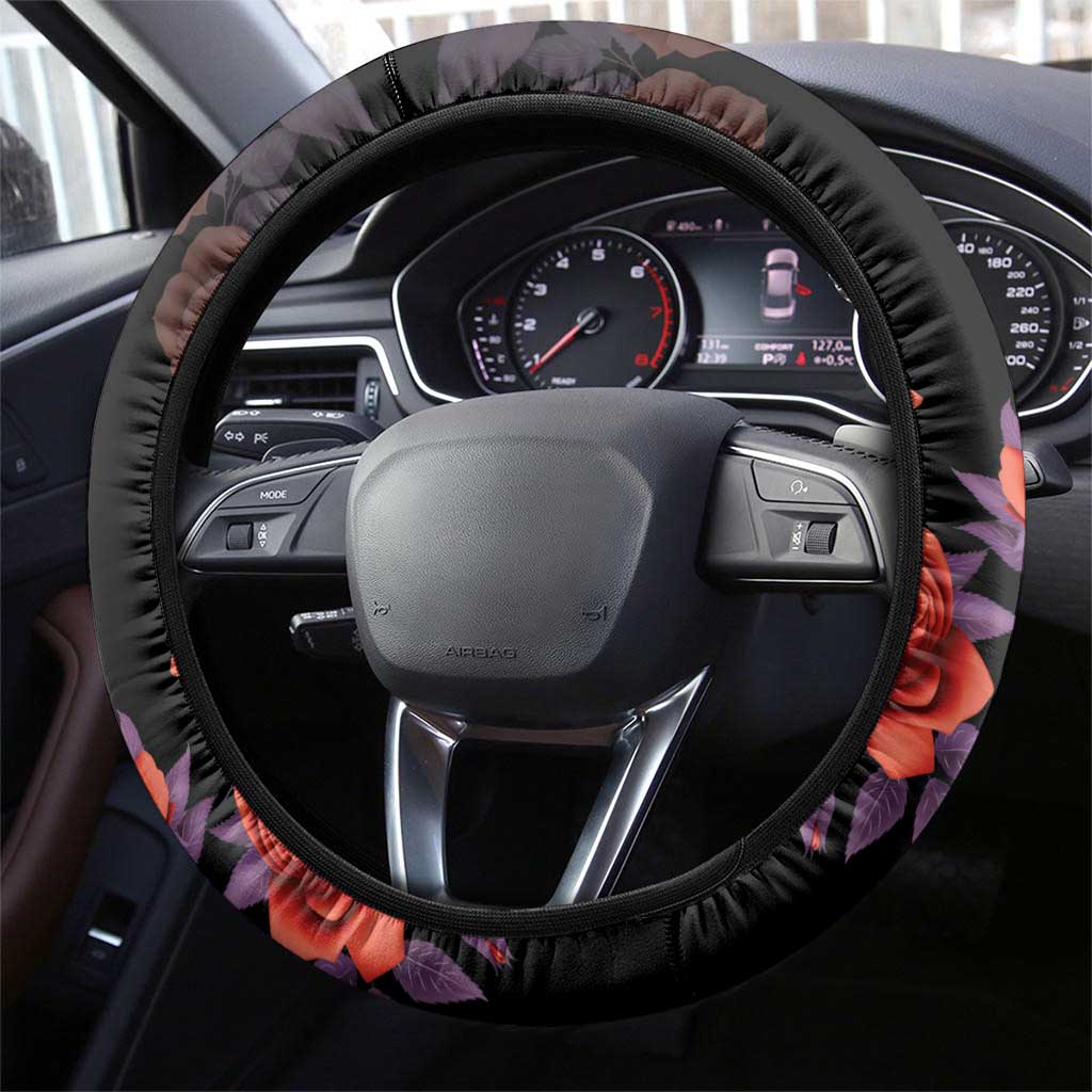 Day of Dead Couple Sugar Skull Steering Wheel Cover Forever and Ever! LT05 - Wonder Print Shop