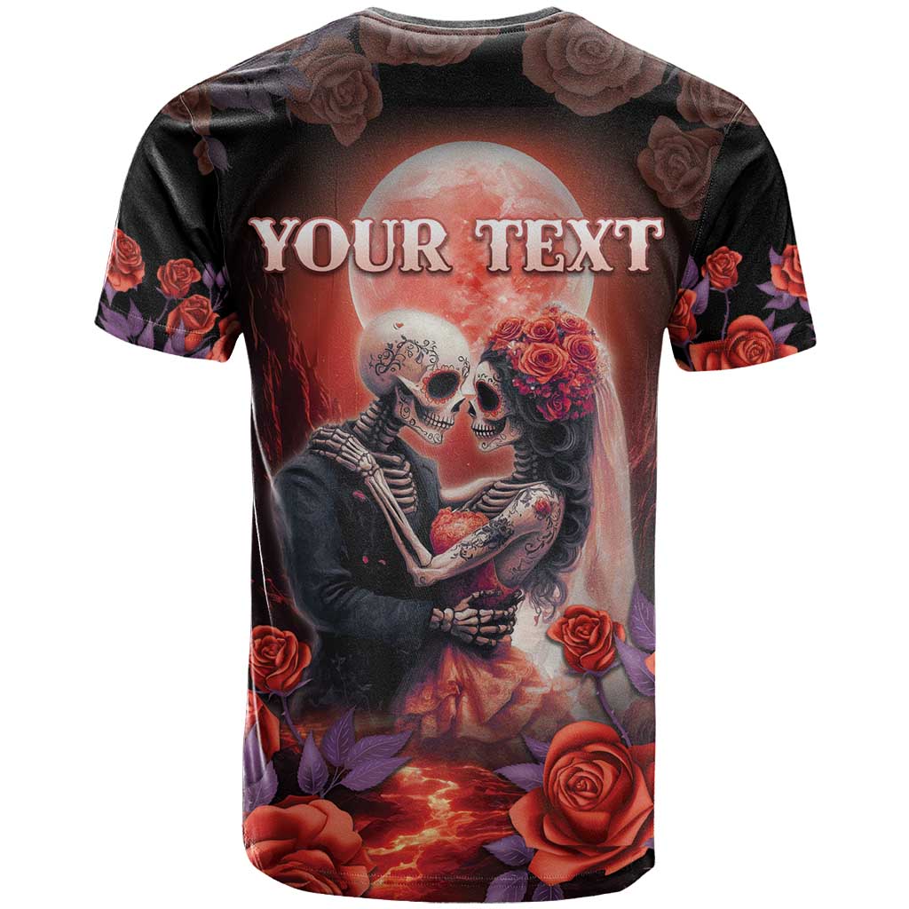 Personalised Day of Dead Couple Sugar Skull T Shirt Forever and Ever! LT05 - Wonder Print Shop