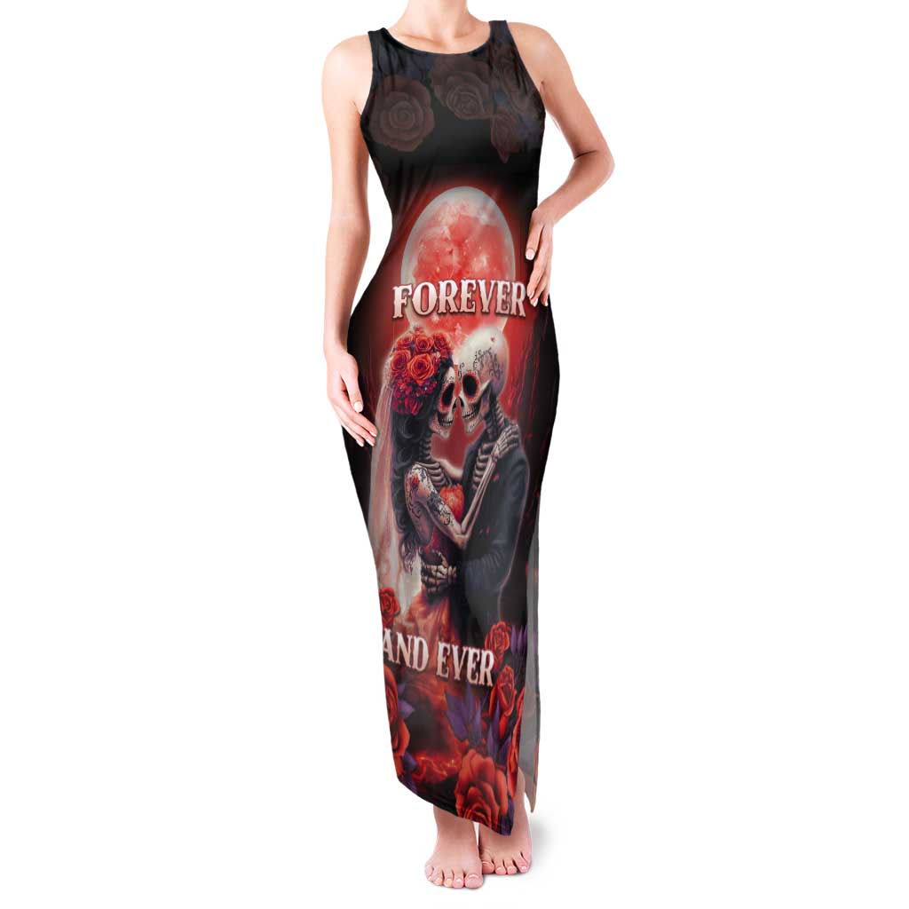 Personalised Day of Dead Couple Sugar Skull Tank Maxi Dress Forever and Ever! LT05 - Wonder Print Shop