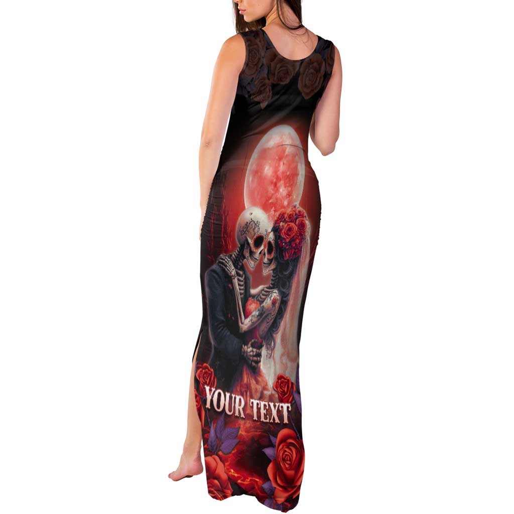 Personalised Day of Dead Couple Sugar Skull Tank Maxi Dress Forever and Ever! LT05 - Wonder Print Shop