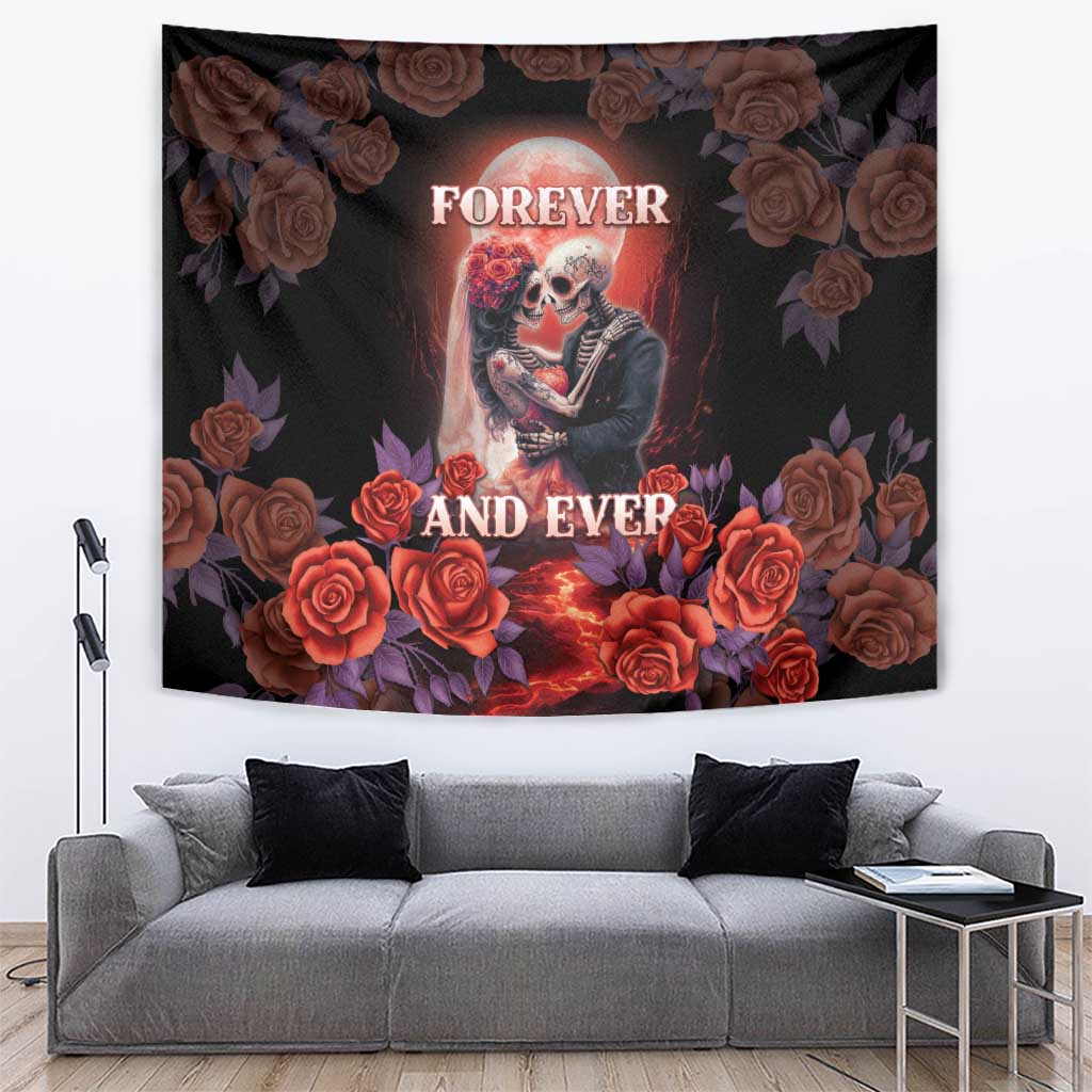 Day of Dead Couple Sugar Skull Tapestry Forever and Ever! LT05 - Wonder Print Shop